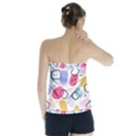 Abstract Multicolored Shapes Strapless Top View2