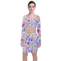 Abstract Multicolored Shapes Top And Skirt Sets by SychEva