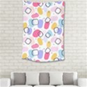 Abstract Multicolored Shapes Small Tapestry View2