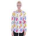 Abstract Multicolored Shapes Womens Long Sleeve Shirt View1