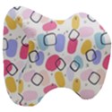 Abstract Multicolored Shapes Head Support Cushion View3