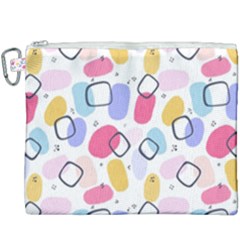 Abstract Multicolored Shapes Canvas Cosmetic Bag (xxxl) by SychEva