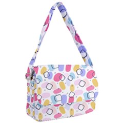 Abstract Multicolored Shapes Courier Bag by SychEva