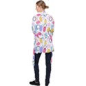 Abstract Multicolored Shapes Long Sleeve Velvet Kimono  View2