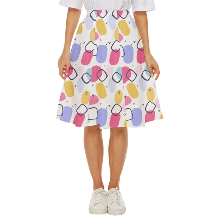 Abstract Multicolored Shapes Classic Short Skirt