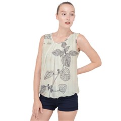 Lemon Balm Bubble Hem Chiffon Tank Top by Limerence