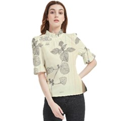 Lemon Balm Frill Neck Blouse