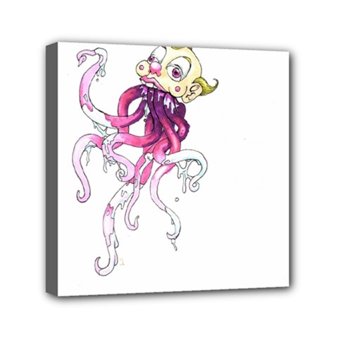 Carnie Squid Mini Canvas 6  X 6  (stretched) by Limerence