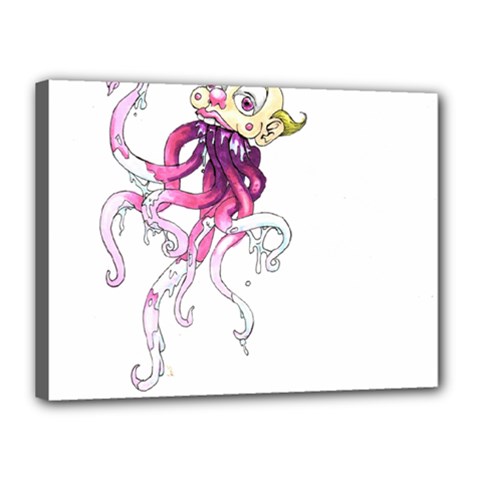 Carnie Squid Canvas 16  X 12  (stretched) by Limerence