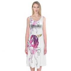 Carnie Squid Midi Sleeveless Dress