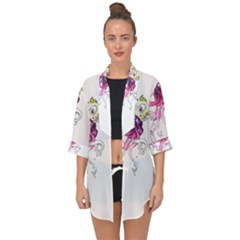 Carnie Squid Open Front Chiffon Kimono