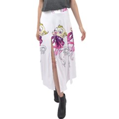 Carnie Squid Velour Split Maxi Skirt by Limerence