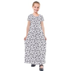 Geometric City Kids  Short Sleeve Maxi Dress by SychEva