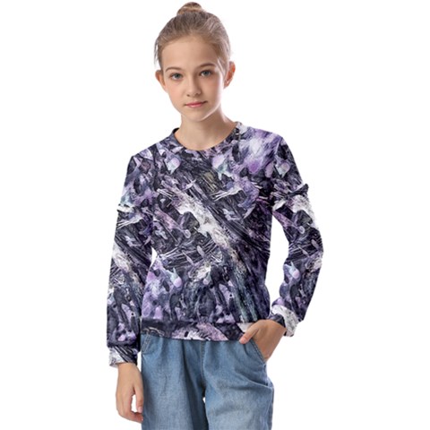 Reticulated Nova Kids  Long Sleeve Tee With Frill  by MRNStudios