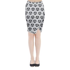 Night Moths Midi Wrap Pencil Skirt by SychEva