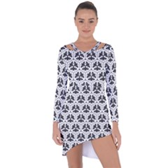 Night Moths Asymmetric Cut-out Shift Dress by SychEva