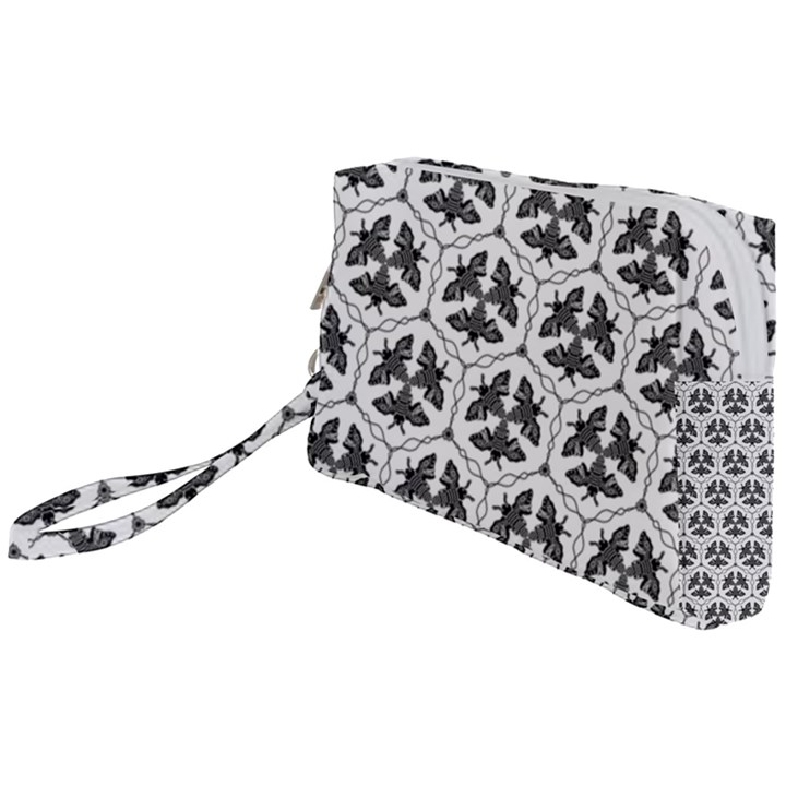 Night Moths Wristlet Pouch Bag (Small)