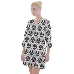 Night Moths Open Neck Shift Dress by SychEva