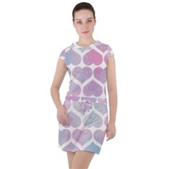 Multicolored Hearts Drawstring Hooded Dress by SychEva