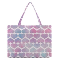 Multicolored Hearts Zipper Medium Tote Bag by SychEva