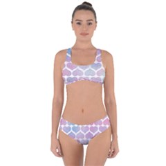 Multicolored Hearts Criss Cross Bikini Set by SychEva