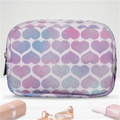 Multicolored Hearts Make Up Pouch (small) by SychEva