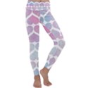 Multicolored Hearts Kids  Lightweight Velour Classic Yoga Leggings View1