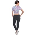 Multicolored Hearts Short Sleeve Cropped Jacket View2