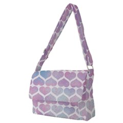 Multicolored Hearts Full Print Messenger Bag (m)