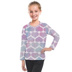 Multicolored Hearts Kids  Long Mesh Tee