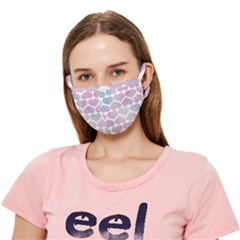 Multicolored Hearts Crease Cloth Face Mask (adult)