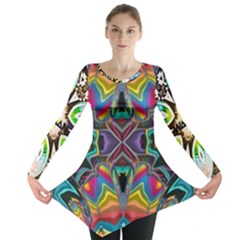 375 Chroma Digital Art Custom Kal00012 Long Sleeve Tunic  by Drippycreamart