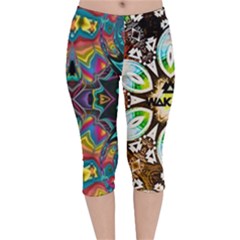 375 Chroma Digital Art Custom Kal00012 Velvet Capri Leggings  by Drippycreamart