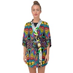 375 Chroma Digital Art Custom Kal00012 Half Sleeve Chiffon Kimono by Drippycreamart