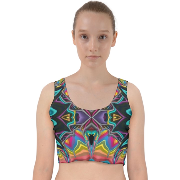 375 Chroma Digital Art Custom Kal00012 Velvet Racer Back Crop Top