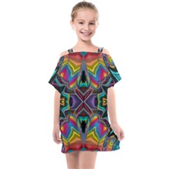 375 Chroma Digital Art Custom Kal00012 Kids  One Piece Chiffon Dress by Drippycreamart