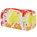 Red and Yellow Floral Toiletries Pouch View1