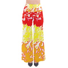 Red And Yellow Floral So Vintage Palazzo Pants by 3cl3ctix