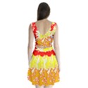 Red and Yellow Floral Split Back Mini Dress  View2