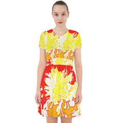 Red And Yellow Floral Adorable In Chiffon Dress by 3cl3ctix