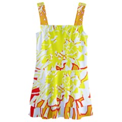 Red And Yellow Floral Kids  Layered Skirt Swimsuit by 3cl3ctix