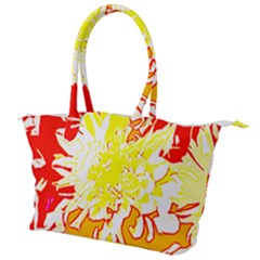 Red And Yellow Floral Canvas Shoulder Bag by 3cl3ctix