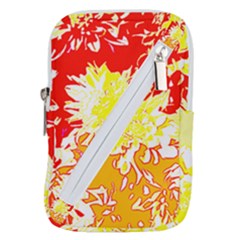 Red And Yellow Floral Belt Pouch Bag (large) by 3cl3ctix