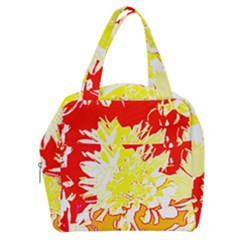 Red And Yellow Floral Boxy Hand Bag by 3cl3ctix