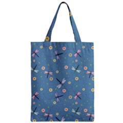 Cute Dragonflies In Spring Zipper Classic Tote Bag by SychEva