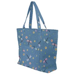 Cute Dragonflies In Spring Zip Up Canvas Bag by SychEva