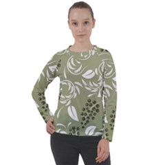 Folk flowers print Floral pattern Ethnic art Women s Long Sleeve Raglan Tee