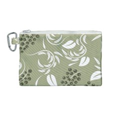 Folk Flowers Print Floral Pattern Ethnic Art Canvas Cosmetic Bag (medium) by Eskimos