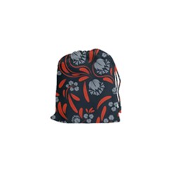 Folk Flowers Print Floral Pattern Ethnic Art Drawstring Pouch (xs) by Eskimos