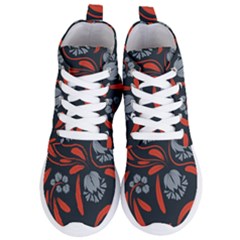 Folk Flowers Print Floral Pattern Ethnic Art Women s Lightweight High Top Sneakers by Eskimos